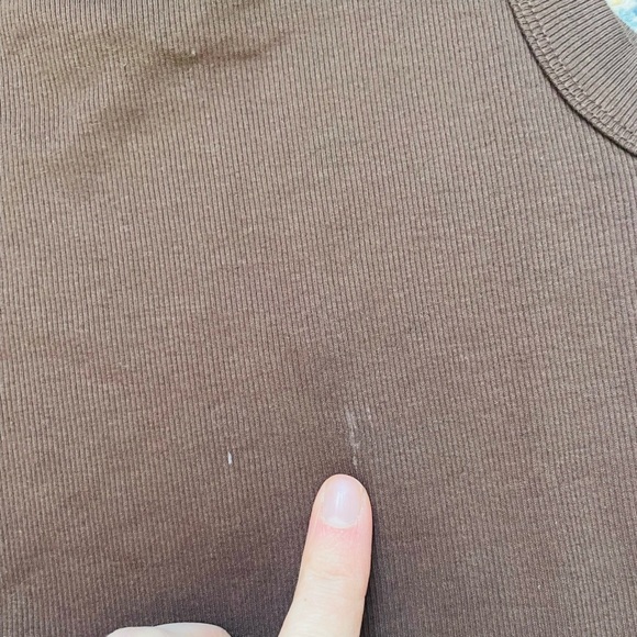 Madewell Supima Brightside Rib Cutaway Tank NWT in Dark Coffee - Picture 12 of 12